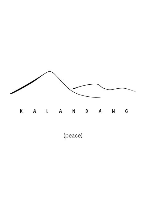 "Kalandang" means peace, particularly within one of the seven tribes of Bukidnon, the Higaunon. It represents the tranquility found in the mountains of Bukidnon, where I personally discover a sense of peace. The connection between peace and the mountains of Bukidnon is also quite meaningful. Nature often has a calming and serene effect on people, so it's not surprising that the mountains provides us with a sense of peace. I hope to perpetuate this peace and maintain its presence in my life. Tranquility Tattoo, Serenity Tattoo, New Beginning Tattoo, Tats Ideas, Peace Tattoos, Music Symbols, First Tattoo, Tattoo Inspo, In The Mountains