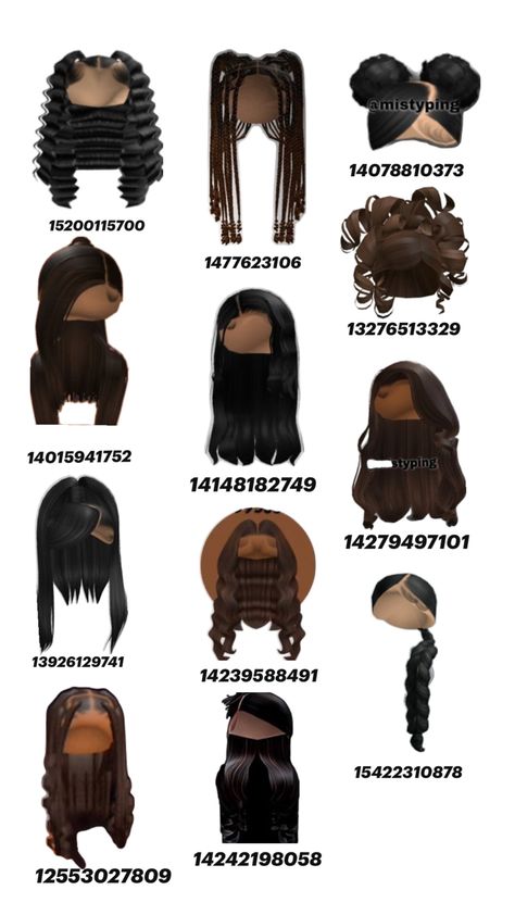 Y2k Baddie Outfits, Black Hair Id Roblox, Brown Hair Roblox Id, Brown Hair Roblox, Blocksburg Outfit Codes￼, Zepeto Looks Ideas, Sims 4 Cc Eyes, Pic Code, Free T Shirt Design