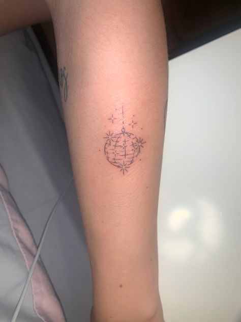 This Is My Trying Taylor Swift Tattoo, Mirrorball Inspired Tattoo, Mirrorball Fine Line Tattoo, Fine Line Tattoo Ideas Taylor Swift, Stamp Tattoo Taylor Swift, Mirrorball Tattoo Taylor Swift Minimalist, Mirrorball Tattoo Taylor Swift Small, Mini Tats Taylor Swift, Mirrorball Tattoo Design