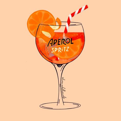 Aperol Spritz Tattoo, Aperol Spritz Drawing, Aperol Drinks, Motorbike Art, Creative Area, Drinks Logo, Glitter Art, Aperol Spritz, Matching Tattoos