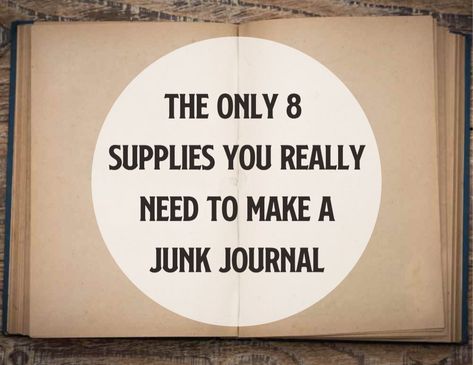 These are the Only 8 Supplies You Really Need To Make a Junk Journal, and you probably already have most of them! Junk Journal Supplies List, Make Junk Journal, Junk Journal Supplies, Witch Books, Journal Supplies, Diy Journal, Junk Journaling, Digital Gifts, First Page