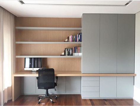 Home Office Cabinets, Office Architecture, Office Nook, Office Storage Cabinets, Study Nook, Office Area, Comfortable Office, Home Office Storage, Home Office Space