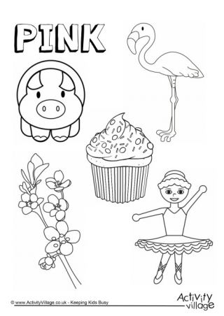 Pink Things Colouring Page Color Pink Coloring Pages, Color Pink Worksheets For Preschool, Pink Worksheet Preschool, Pink Coloring Page, Preschool Color Activities, Color Worksheets For Preschool, Keeping Kids Busy, Pink Coloring, Preschool Coloring Pages