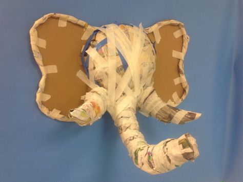 Heads Up | Davis Publications Cardboard Art Sculpture, Safari Decor, Education Magazine, Paper Mache Animals, Vbs Themes, Animal Party Theme, Safari Decorations, Cardboard Sculpture, Jungle Art