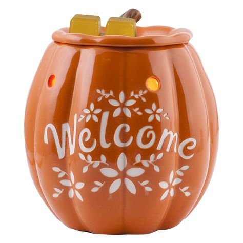 PRICES MAY VARY. THANKSGIVING COLLECTION - Celebrate the holiday season with this wax cube warmer. This decor warmer works with breathable holes that create a gentle light glow while you melt your favorite fall scent and replaces candles in your living space CANDLE REPLACEMENT - These ceramic decorations easily replace your candles. Ideal for fall, a full moon, or your office space, add wax cubes to the tray and allow the included light bulb to melt the wax cubes and fill your home with autumn scents SAFE OPERATION - Our wickless warmers do not use open flames or have soot residue. It's an easy-to-use and clean heat source. They connect to a standard outlet with a 120 volt cord and have an on/off dial to easily operate. The light bulb (included) heats up the wax that's on the wax dish. As Candle Wax Melter, Scented Wax Cubes, Scented Wax Warmer, Fall Accents, Home Air Fresheners, Fall Fragrance, Wax Melt Warmer, Home Fragrance Accessories, Wax Melters