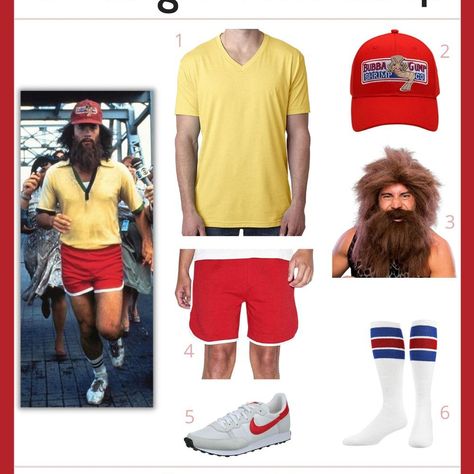 Forrest Gump Costume, Decades Party, Chocolate Biscotti, Striped Tube Socks, Running Suit, Forest Gump, Costume Guide, Tan Suit, Diy Socks