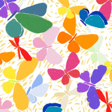 Colorful butterfly drawing Butterfly Illustration Simple, Blue Butterfly Illustration, Gouache Butterfly, Butterfly Garden Illustration, Butterfly Surface Pattern, How To Draw Hands, Abstract Artwork, Art