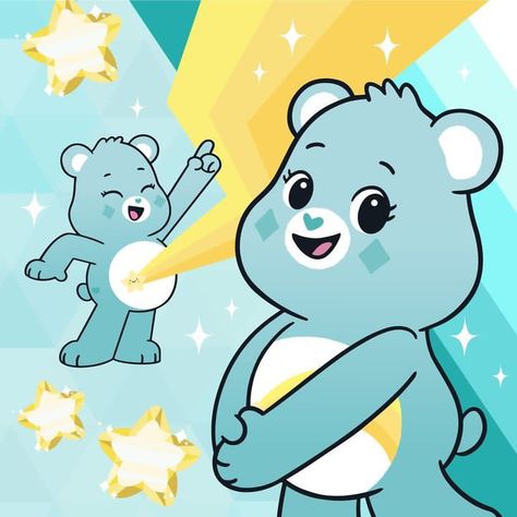 Bear Fanart, Care Bears Wish Bear, Magic Names, Care Bears Movie, 1980s Childhood, Care Bears Cousins, Bear Character, Bear Theme, Iphone Wallpaper Images