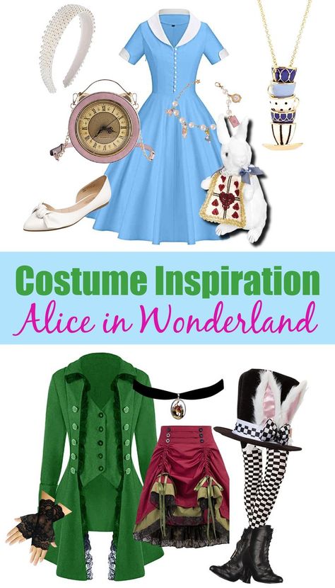 Bring your Alice in Wonderland costume into another era with fresh shapes and styles. Alive In Wonderland Inspired Outfits, Alice In Wonderland Family Costumes Diy, Alice In Wonderland Tea Party Costumes, Alice In Wonderland Costume Ideas Diy Mad Hatter, Alice Costume Women, Alice In Wonderland Steampunk Costume, Alison In Wonderland Costume, Alice In Wonderland Dapper Day, Alice In Wonderland Diy Costume Women