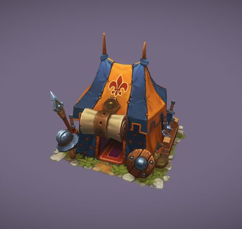 Tent Concept Art, Dragon House, Low Poly Games, House Games, Sketch Poses, Tent Design, Building Concept, Isometric Art, Game Environment