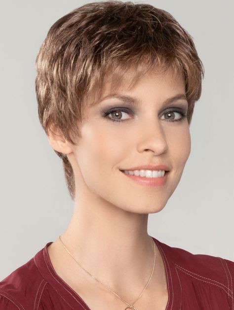 Straight Cropped 4" Auburn 100% Hand-tied Wigs #syntheticshortwomanwigs  #womanstraightshorthairstyle #ladiesblondeshorthaircut Short Pixie Styles, Short Shag Haircuts, Short Blonde Haircuts, Curly Hair Styles Easy, Pixie Styles, Shot Hair Styles, Stylish Haircuts, Short Straight Hair, Short Hair Over 60