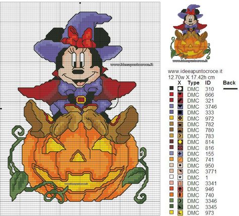 Perler Halloween, Halloween Stitch, Unique Cross Stitch, Stitch Character, Disney Cross Stitch Patterns, Xstitch Patterns, Cross Stitch Magazines, Cross Stitch Fonts, Mickey Mouse Halloween