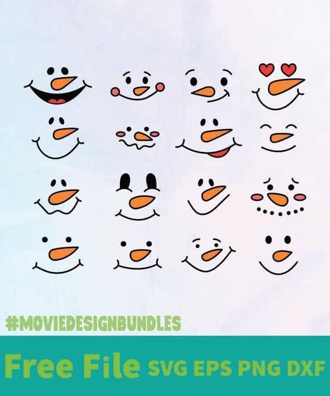 Printable Snowman Faces, Hat Quotes, Movie Design, Printable Snowman, Snowman Faces, Snowman Painting, Snowman Wreath, Art Svg, Christmas Svg Files