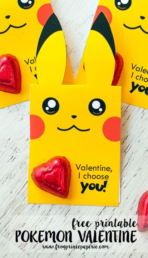 Valentine Pokemon, Pokemon Valentine Cards, Free Printable Pokemon, Easy Valentine Cards, Pokemon Valentine, Classroom Valentines, Diy Valentines Cards, Printable Valentines Cards, Valentine Cards Handmade