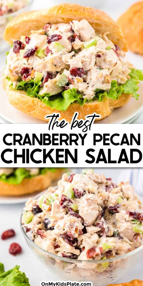 Pecan Chicken Salad Recipe, Cranberry Pecan Chicken Salad, Best Chicken Salad Recipe, Homemade Chicken Salads, Cranberry Chicken Salad, Pecan Chicken Salads, Chicken Salad Recipe Easy, Cranberry Chicken, Easy Chicken Salad