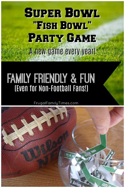 Superbowl Party For Kids, 2024 Super Bowl, Superbowl Games For Kids, Super Bowl Party Ideas Decorations, Super Bowl Games To Play, Fish Bowl Game, Super Bowl Games, Super Bowl Party Games, Super Bowl Activities