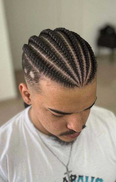 Cornrow Going Back Hairstyles, 8 Braids Men, Mans Braid Hairstyle, Braided Hairstyles For Studs, Stud Hairstyles Braids, Stud Braids, Stud Braid Hairstyles, Man Braids Hairstyles, Stud Haircut