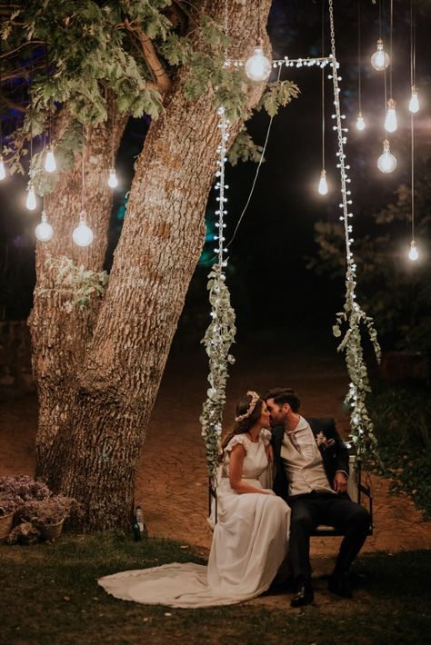 A stylish & romantic Spanish bohemian wedding (with a sushi bar!) Romani Wedding, Spanish Bohemian, Wedding Backyard Reception, Spanish Wedding, Rock Wedding, Boda Mexicana, Sweet Kisses, Wax Flowers, Twinkling Lights