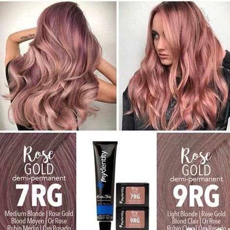 Rose Gold Hair Brunette, Gold Hair Colors, Hair Color Rose Gold, Hair Color Formulas, Hair Dyes, Balayage Hair Blonde, Pinterest Hair, Rose Gold Hair, Rose Hair