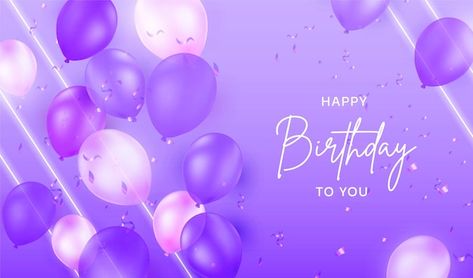 Happy Birthday Flowers Wishes, Birthday Background Design, Happy 15th Birthday, Birthday Wishes Flowers, Neon Birthday, Purple Birthday, Birthday Cakes For Women, Birthday Clipart, Birthday Stuff