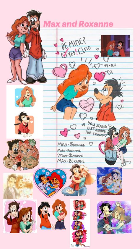 Max loves Roxanne 💖 Max And Roxanne Wallpaper, Max X Roxanne, Roxanne Wallpaper, Max And Roxanne, Goofy Movie, Hobbies, Lily, Disney, Drawings