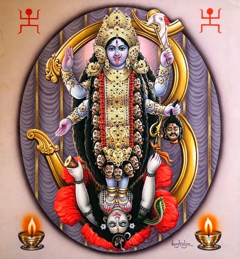 Kodungallur Amma, Kali Mata Photo, Maa Mahakali, Hindu Paintings, Dus Mahavidya, Mata Photo, Durga Maa Pictures, Mahakali Maa, Mata Kali