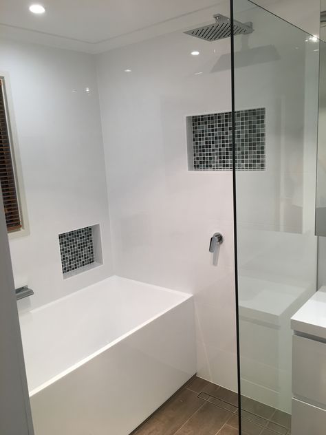 Shower And Bath Side By Side, Bath In Shower Combo, Bath Tube And Shower Combo, Bath And Shower Combo Small Spaces, Shower Bath Combo Small Bathroom, Fitting Bath And Shower In Small Bathroom, Show Bath Combo, Bath And Shower On Raised Platform, Shower And Bath Combo