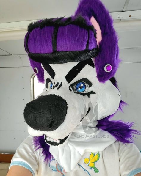 Fursuit head made to look like Josuke Higashikata from Jojos Bizarre Adventure Fursuit Hair, Fursuit Head, Hair