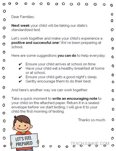 Standardized Testing Parent Letter (Freebie) Parent Letters From Teachers, Testing Motivational Posters, Parents Letters, Testing Encouragement, Ap Exam, Letter To Students, Motivational Letter, Star Test, Donation Letter