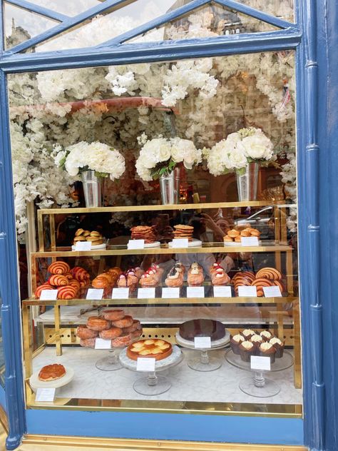 Flower Shop With Bakery, Florist And Bakery Shop, Bakery Window Display Store Fronts, Bakery And Flower Shop, Bakery Flower Shop, French Patisserie Shop, Whimsical Bakery, Garden Bakery, Bakery Booth