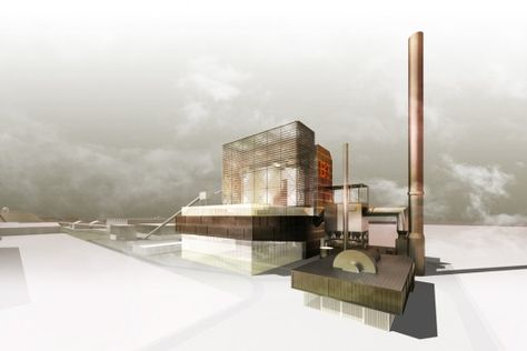 Biomass Renewable Energy Plants / Gordon Murray Architects | ArchDaily  #industrial Energy Architecture, Architectural Render, Plant Architecture, Diy Wind Turbine, Biomass Energy, Photorealistic Rendering, Homemade 3d Printer, Solar Installation, 3d Studio