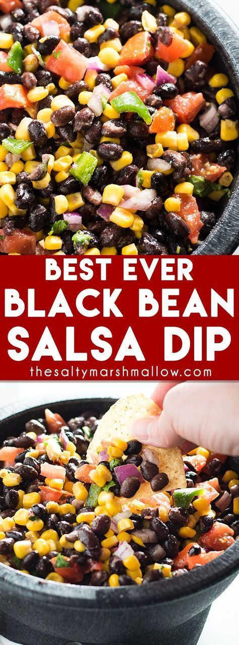 Black Bean Salsa Dip, Bean Salsa Dip, Black Bean Mexican, Dip With Corn, Mexican Salsa Recipe, Bean Salsa Recipe, Salsa Easy, Mexican Salsa Recipes, Black Bean Dip