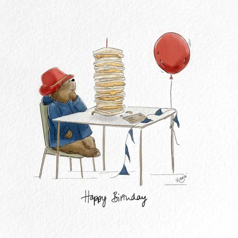 Illustrated by Victoria on Instagram: “HAPPY BIRTHDAY PADDINGTON! 'On the eve of his birthday, Paddington marvelled at the Marmalade Sandwich tower that Mrs Brown had made…” Paddington Marmalade, Happy Birthday Illustration Art, Paddington Birthday Party, Paddington Birthday, Paddington Party, Marmalade Sandwich, Birthday Funnies, Happy Birthday Month, Mrs Brown