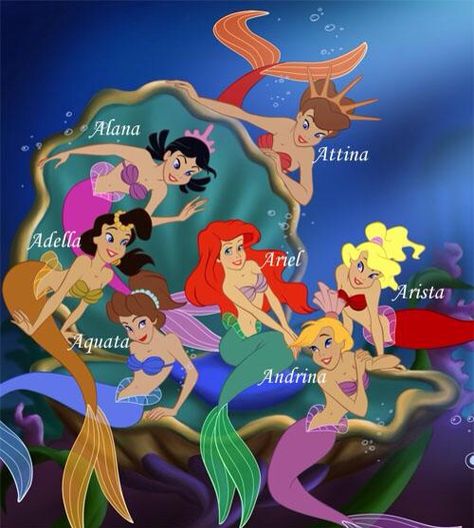 #Ariel, her sisters and their names!! Taustakuva Iphone Disney, Ariels Sisters, Disney Quizzes, Animation Disney, 디즈니 캐릭터, Prințese Disney, Images Disney, Disney Side, Walt Disney Animation