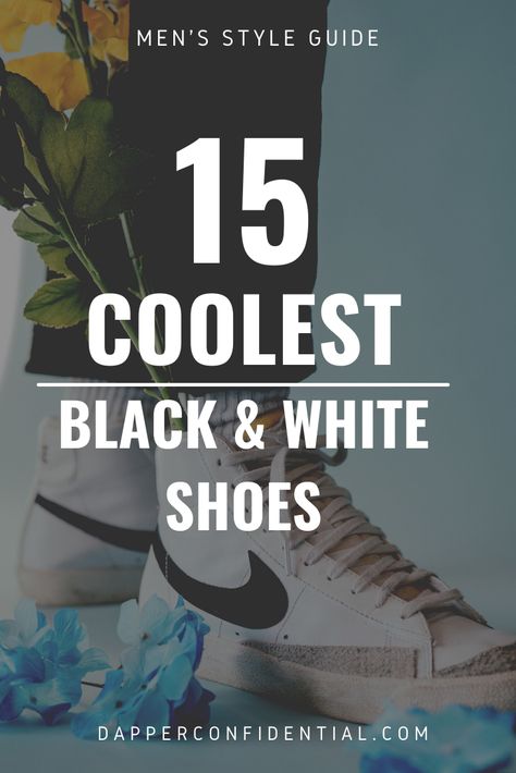 Need help in choosing the perfect black and white shoes? Read the article for our top picks from super casual to formal. Gym Shoes Outfit, Mens Workout Outfits, White Gym Shoes, Mens Office Fashion, Casual Oxford Shoes, Mens Office, Streetwear For Men, Cole Haan Men, Black Dress Shoes