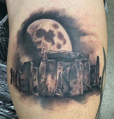 Stonehenge Tattoo by Dan Brooks @ Bobinski Ashford Stonehenge Tattoo, Black Tattoo Ideas, Scottish Tattoo, Trending Tattoo, Black Tattoo, Stonehenge, Black Tattoos, Paw Print Tattoo, I Tattoo