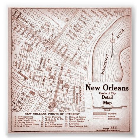 Vintage New Orleans Downtown 1920 Map Poster French Decor Ideas, Map Of New Orleans, New Orleans Map, New Orleans History, Louisiana Map, New Orleans French Quarter, Heart Vintage, Tray Ideas, New Apt