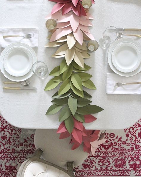 lifeofbliss Paper Leaf Garland, Upcycle Home, Magnolia Leaf Garland, Paper Leaf, Fall Leaf Garland, Diy Leaves, Easy Candles, Colorful Paper, Paper Leaves