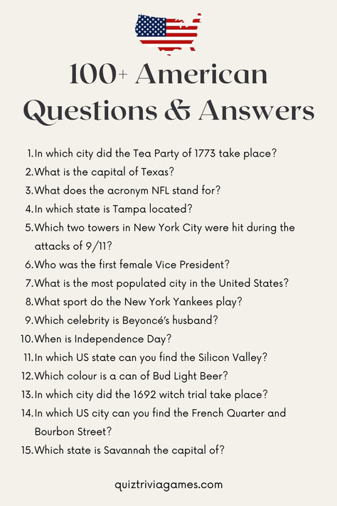 usa trivia | american history trivia questions and answers | american history trivia | american flag trivia | american history trivia questions | american history trivia for kids | american trivia game | american quiz | american quizzes | american history quiz | usa trivia questions | usa trivia for kids Baseball Trivia Questions And Answers, History Trivia Questions And Answers, Family Trivia Questions, Trivia For Kids, History Trivia Questions, Animal Trivia, Sports Trivia, Blue Spirit, History Quiz