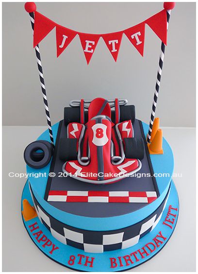 Unique boy's birthday cake featuring a hand sugarcrafted Go Kart Go Kart Cake, Go Kart Birthday, Racing Cake, Tire Cake, Race Car Cakes, Cars Birthday Cake, 13 Birthday Cake, Boy Birthday Cake, Novelty Cakes