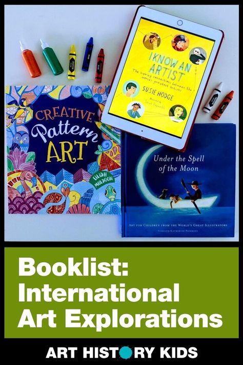 Art History Kids booklist for homeschool art Charlotte Mason Picture Study, Art History Activities, Homeschool Art Curriculum, Homeschool Art Projects, Art Books For Kids, Exploration Art, Art History Lessons, Inspiring Books, History For Kids