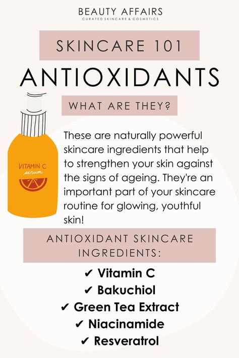 What are the benefits of antioxidant skincare for skin? Here's our skincare ingredient guide to antioxidants for skin and how they help your skincare routine. Antioxidants Benefits, Antioxidants For Skin, Skin Care Ingredients Guide, Benefits Of Moisturizing Skin, Antioxidant Foods For Skin, Skincare Ingredients Guide, Content For Skincare Business, Skincare Antioxidants, Antioxidants Benefits Skin