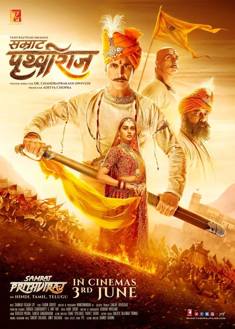 Prithviraj Chauhan, Aditya Chopra, Sonu Sood, Yash Raj Films, Bollywood Images, Indian Movie, Warrior King, Bollywood Posters, Akshay Kumar