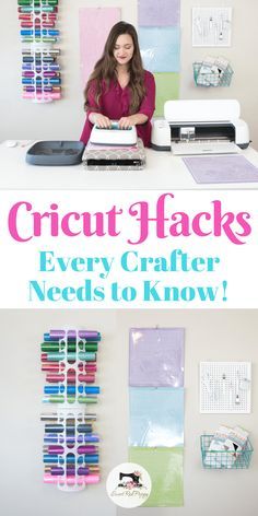 10 Cricut Hacks, Tips & Tricks That Every Crafter Needs to Know! Vinyle Cricut, Cricut Help, Cricut Hacks, Idee Cricut, Projets Cricut, Cricut Projects Beginner, Cricut Craft Room, Diy Cricut, Cricut Tutorials