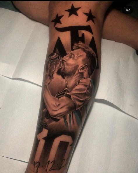 Messi’s Tattoo, Messi Portrait Tattoo, Messi World Cup Tattoo Ideas, Leo Messi Tattoo Ideas, Messi Tattoo World Cup, Messi World Cup Tattoo, Messi Tatoos, Leo Messi Tattoo, Messi Tattoo Design