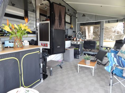 Rv Interior Remodel, Caravan Ideas, Property Ideas, Interior Remodel, Rv Interior, Travel Van, Van Camping, Summer 22, Eclectic Decor