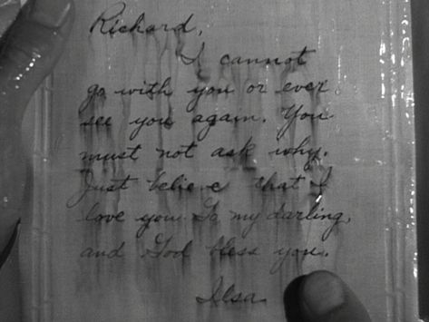 Casablanca Casablanca Quotes, Casablanca Movie, Casablanca 1942, Famous Movie Quotes, Film Grab, Black And White Film, Just Believe, Handwritten Letters, The Best Films