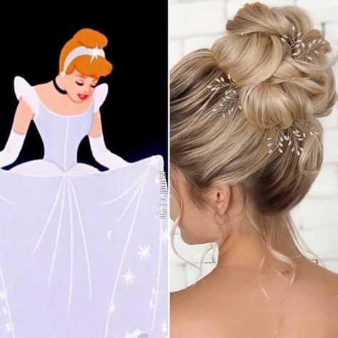 Cinderella Wedding Hairstyles Updo, Princess Updo Wedding, Prom Hairstyles Cinderella, Cinderella Wedding Hairstyles, Cinderella Inspired Hairstyles, Cinderella Hairstyle Wedding, Cinderella Hair Styles, Princess Prom Hairstyles, Cinderella Inspired Hair