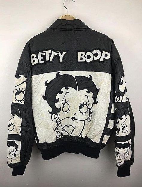 Betty Boop Comic, Beauty Clothes, Neon Color, Black Leather Jacket, Betty Boop, Used Clothing, The Age, Fitness Inspo, Size Clothing