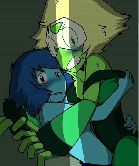 Steven Universe Lapis X Peridot Kiss, Steven Universe Hair, Steven Universe Peridot X Lapis, Steven Universe Halloween Costumes, Peridot X Lapis, Lapidot Fanart, Lapis X Peridot, Lapidot Comic, Steven Universe Peridot